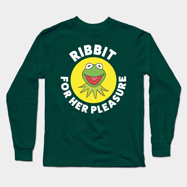 Ribbit ... For Her Pleasure (White) Long Sleeve T-Shirt by jdefalco@gmail.com